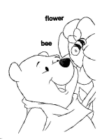 A coloring page of winnie the pooh